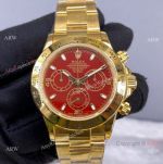 Rolex Daytona Chronograph Red Face watch NOOB Factory Swiss 4130 904L